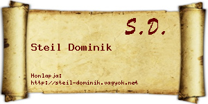 Steil Dominik névjegykártya